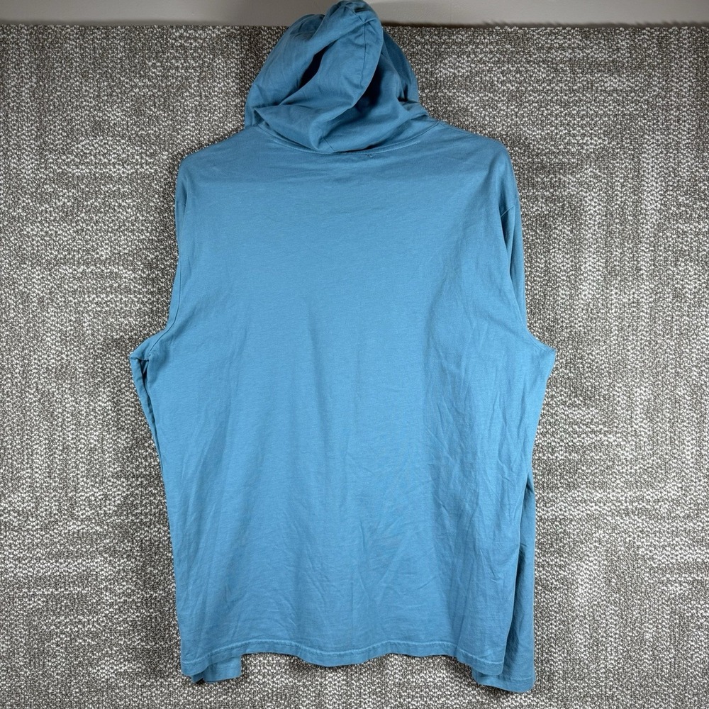 Polo Ralph‎ Lauren Hooded Long Sleeve Shirt Mens Large Blue Lightweight Cotton - Picture 4 of 9